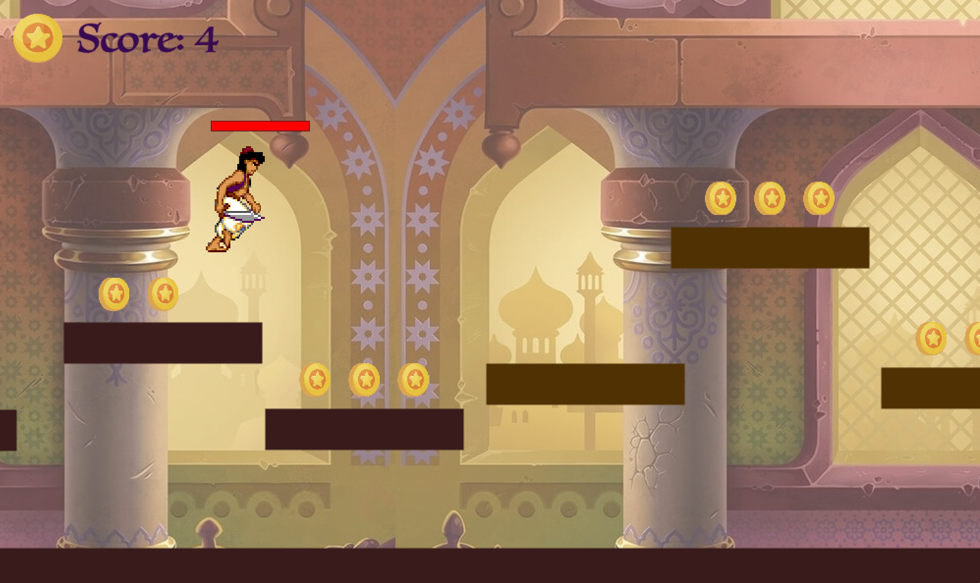 Screenshot of Aladdin's Treasure Hunt game