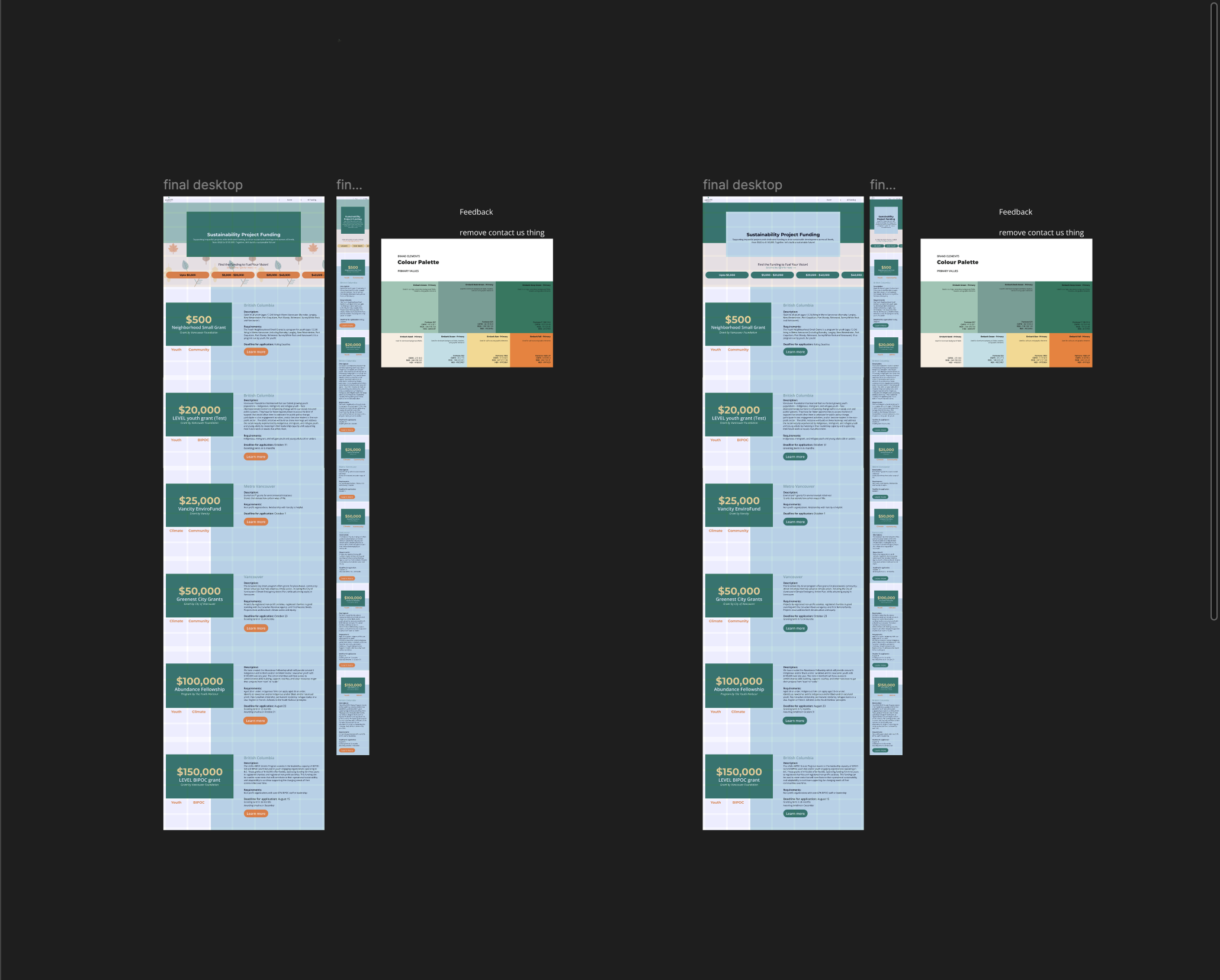 Final Figma prototype applying Embark's brand colors, logo, and visual identity