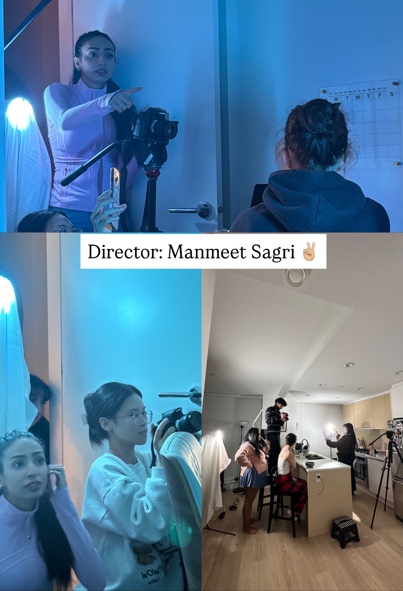 Manmeet directing, picture from another project